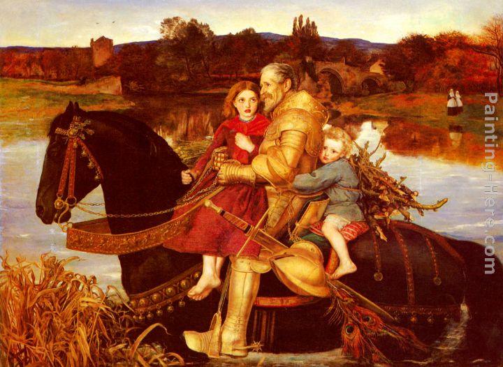 John Everett Millais A Dream of the Past - Sir Isumbras at the Ford
